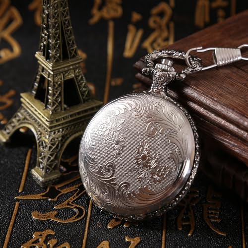 TOWDREU Mini Black Obsidian Scrying Mirror - 1PCS Retro Pocket Watch Witchcraft Kit For Divination Meditation & Spiritual Connection