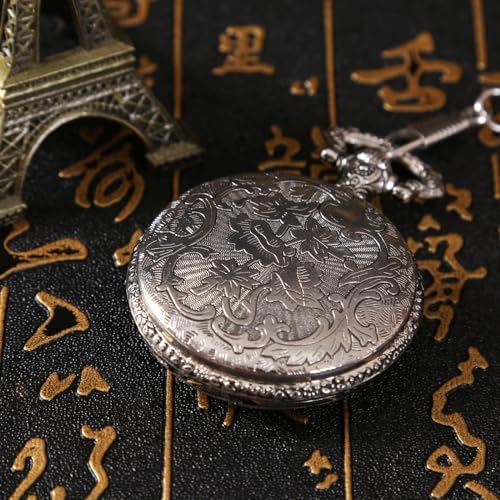 TOWDREU Mini Black Obsidian Scrying Mirror - 1PCS Retro Pocket Watch Witchcraft Kit For Divination Meditation & Spiritual Connection