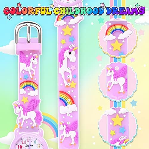 Toys For 3 4 5 6 7 Year Old Kids Girls Watch Age 3-8 Christmas Birthday Gifts For 3 4 5 6 7 8 Year Old Girl Easter Gifts For Kids Back To School Gifts Educational Toys For Girls - Purple