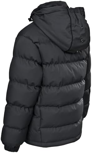 Trespass Boys Padded Jacket Tuff X - Water Resistant & Windproof Puffer Coat Autumn Winter Hooded Jacket For School & Outdoor Kids Puffer Jacket With Pockets
