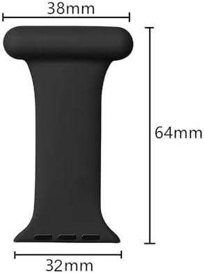 TRIXES Smart Watch Fob - Silicone Nurses Fob Watch - Compatible With Apple Watch Devices - Pin Clasp