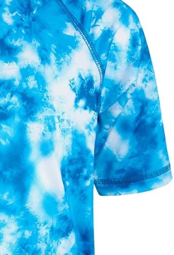 Trsenvrml Boys Swimwear Sets Kids Rash Guard Swimsuit Short Sleeve Bathing Suit Tie Dye Swim Shirts Trunks Shorts