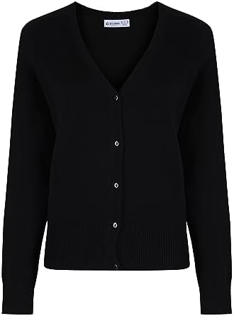 Trutex Girls Cardigan 100% Cotton Long Sleeve V-Neck Kids School Uniform