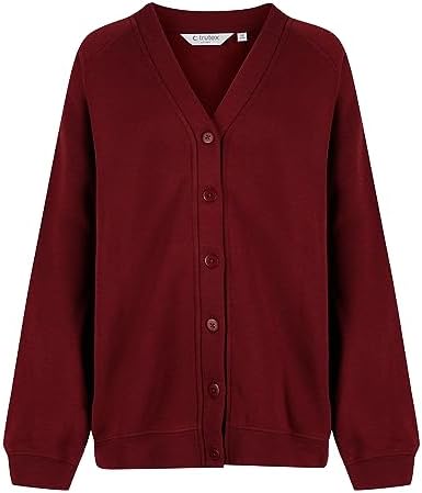 Trutex Unisex Sweatshirt Cardigan For School Uniform Long Sleeve Button Down