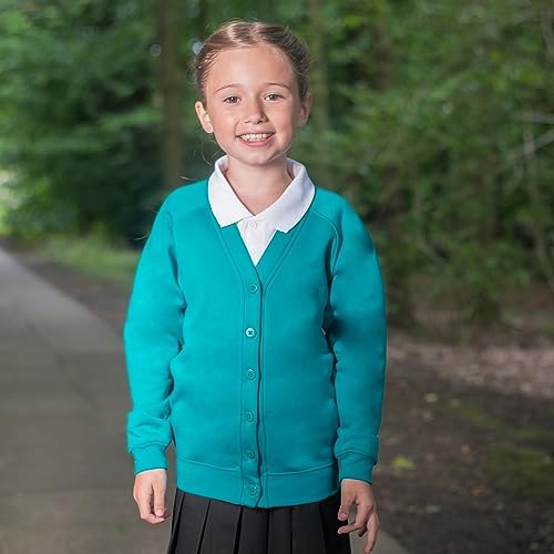 Trutex Unisex Sweatshirt Cardigan For School Uniform Long Sleeve Button Down