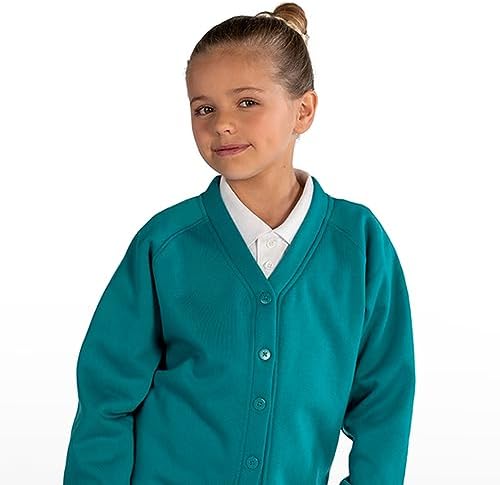 Trutex Unisex Sweatshirt Cardigan For School Uniform Long Sleeve Button Down