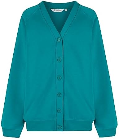 Trutex Unisex Sweatshirt Cardigan for School Uniform Long Sleeve Button Down