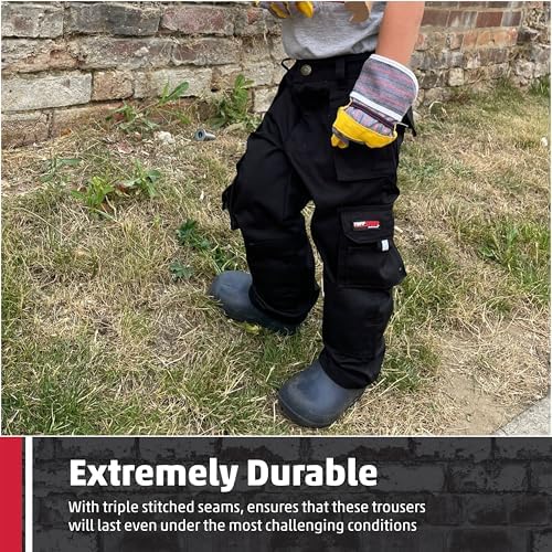 TuffStuff - Pro Work Junior Trouser - Kids Cargo Trousers - Workwear Trousers - Boys Work Trousers - Durable Trousers For Kids