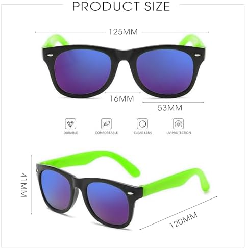 TUONYIS 3 Pcs Kids Sunglasses Boys Sunglasses Classic Style Retro Sun Shades Eye Glasses Toddler Kids Glasses UV400 Protection Unisex For Boys & Girls