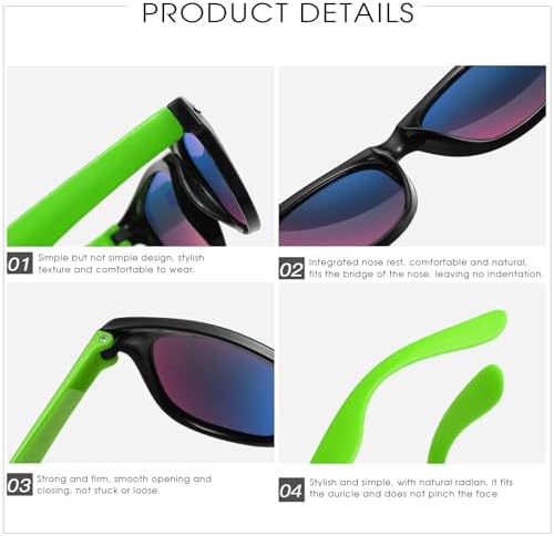 TUONYIS 3 Pcs Kids Sunglasses Boys Sunglasses Classic Style Retro Sun Shades Eye Glasses Toddler Kids Glasses UV400 Protection Unisex For Boys & Girls