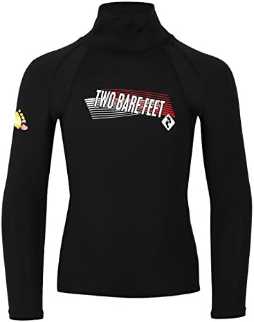 Two Bare Feet Kids Thermal Fleece Lined Rash Vest - UV50 Protection Surf Base Layer Wetsuit Swimming Tops for Surfing