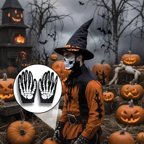 TZMFHD Ghost Mask 6-Piece Set For Outdoor Sports 375mm×255mm Skull Balaclava Ghost Face Mask Costume Parties Makeup Events And Winter Warmth Skull Mask