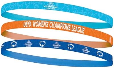 UEFA Women's Champions League Running Headbands 3-Pack - UWCL Officially Licensed Merchandise Non-Slip Elastic Bands Sports Headband for Football Yoga Running