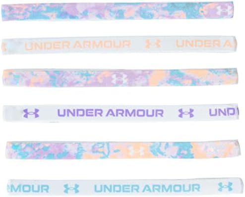 Under Armour Girls' Graphic Headbands 6-Pack Vivid Lilac (560)/Halo Gray One Size Fits All