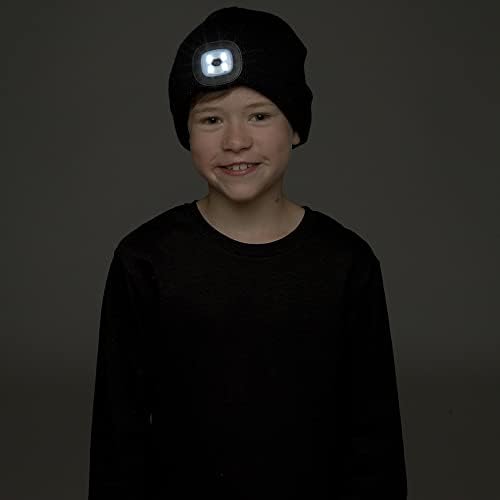 Undercover Adults Mens Womens & Kids Hands Free Light Up LED Knitted Winter Beanie Hat