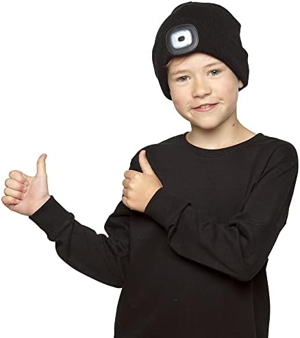 Undercover Adults Mens Womens & Kids Hands Free Light Up LED Knitted Winter Beanie Hat