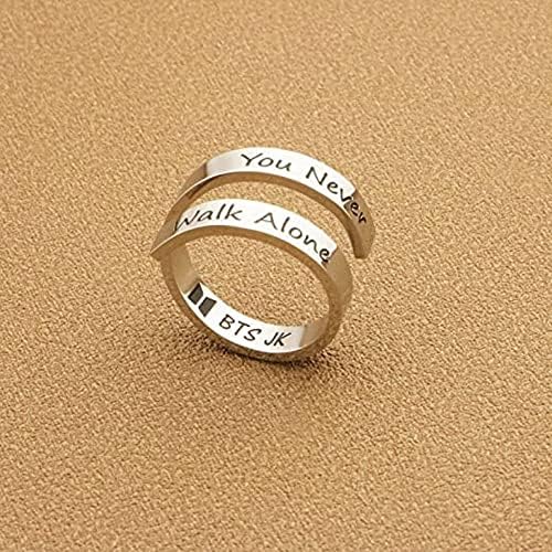 University Trendz Bangtan Kpop Ring - Jung Kook You Never Walk Alone Ring For Boys & Girls