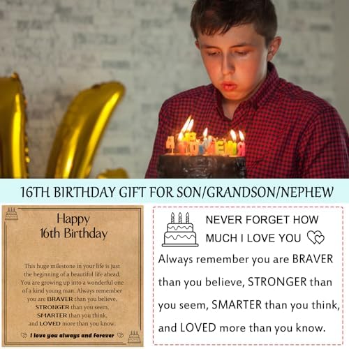 USEEDOVIA 13/16/18th Birthday Gifts For Boys Men Religious Cross Pendant Necklaces Jewelry Gifts For 13 16 18 Year Old Boys Birthday Christmas Gifts For Son Grandson Nephew Brother Friend