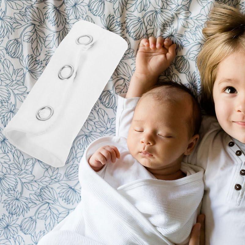 VALICLUD 4pcs Romper Suit Extension Body Suit Extenders Alargadores De Pañaleros Bodysuit Button Extender Body Suit Extender Snap Extender For Bodysuit Body Extender Fabric White
