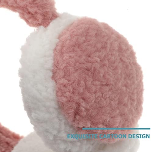 VALICLUD Fluffy Earmuffs For Girls Kids Bear Ear Muffs Faux Headband Ear Warmer Plush Ear Muffs For Girls