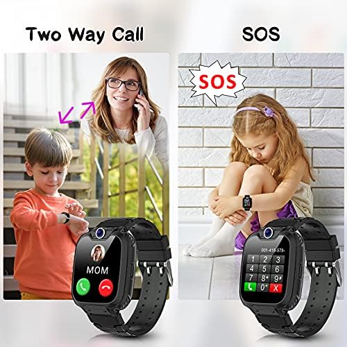 Vannico Kids Smart Watch Boys Girls - Smart Watch For Kids Phone Call SOS Camera For Kids Music Touch Screen 16 Games MP3 Alarm With SD Card Kids Watch For Boys & Girls 3-12Y Birthdays Gifts