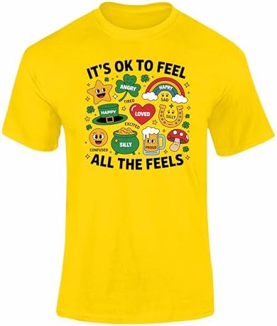 Varsany Yellow Mental Health T Shirt – Children’s VE Day T Shirts Girls Boys Yellow Top for School Awareness & Support Events