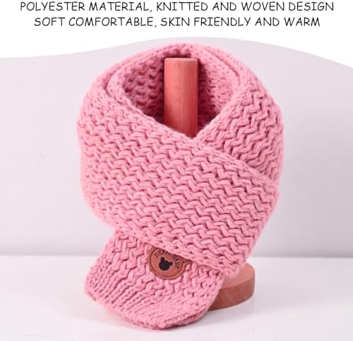 VEHYEGOI 2 Pieces Of Bear Scarf For Children Cute Warm Scarf Windproof Scarf Soft Knitted Scarf Versatile Scarf