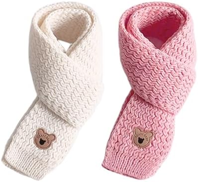 VEHYEGOI 2 Pieces Of Bear Scarf For Children Cute Warm Scarf Windproof Scarf Soft Knitted Scarf Versatile Scarf