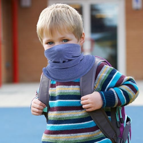 VEHYEGOI 2 Pieces Of Children'S Masks Multifunctional Masks Windproof Neck Mask Sports Neck Gaiter Winter Warmth Supplies
