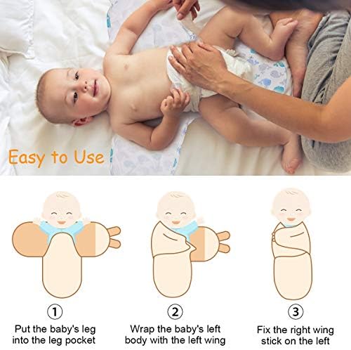 Vicloon Baby Swaddle Wrap 2 Pcs Newborn Swaddle Blanket Wrap Organic Cotton Baby Blanket Wrap For Baby 0-3 Months 7-14lbs