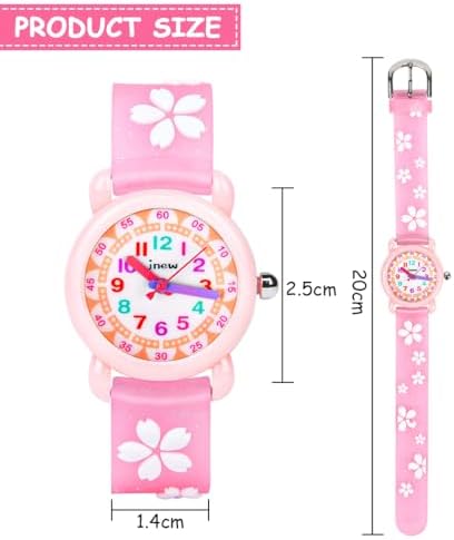 Vicloon Kids Watch Girls Watch Waterproof 3D Cute Cartoon Toy Silicone Band Wristwatch Childrens Watches Gift For Girls Boys Age 3-11 Years Old
