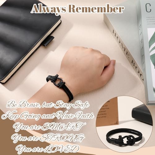 ViEinkaufen Boys Bracelet - Cool Presents For Teenage Boys And Gifts In Black