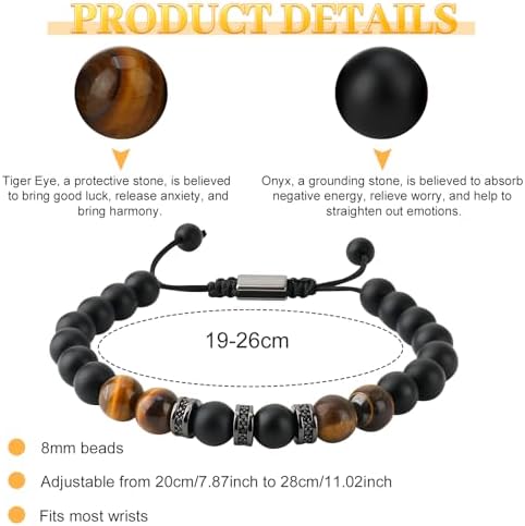 ViEinkaufen Bracelet For Boys Teens Boyfriend Teenager Black Bracelet Present For Birthday Graduation Christmas