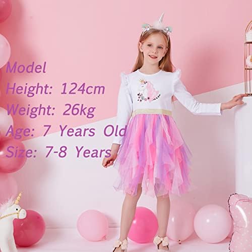 VIKITA Girls Dresses Princess Dress Flower Tulle Birthday Party Dress Girls Clothing 2-8 Years
