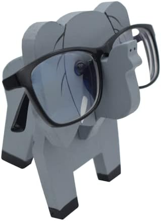 VIPbuy Elephant Shaped Wood Glasses Holder 3D Wooden Puzzle Eyeglasses Stand Animal Spectacle Holder Sunglasses Display Rack Gifts Home Office Desk Decor