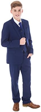 Vivaki Boys Light Grey Suit Formal Wedding Pageboy Party Prom 5pc Suit