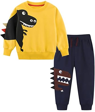 Volunboy Little Boy Dinosaur Clothing Sets Toddler Sweatshirt + Jogging trousers 2PCS Outfits