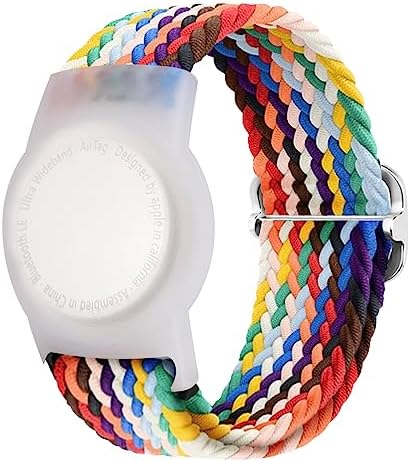 Vozehui AirTag Bracelet for Kids Adult AirTag Holder with Elastic Wristband Adjustable Anti Lost Watch Strap for Toddler Child and Men Women