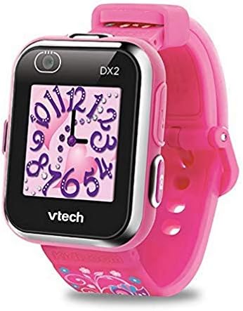 VTech - KidiZoom SmartWatch DX2 Pink Children's Digital Watch Photo Selfie Video Vertical Touch Screen High-Tech Toy Gift for Children and Teens from 5 to 13 Years - Content in French