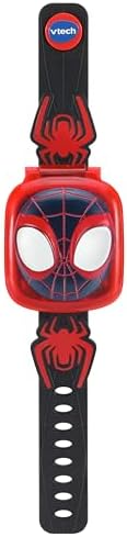 VTech Spidey And His Amazing Friends: Spin Learning Watch Official Spidey Watch With 4 Fun Games LCD Screen 9 Digital Clock Faces Suitable For Ages 3 4 5+ Years English Version