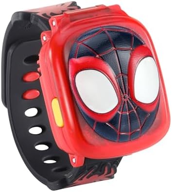 VTech Spidey and his Amazing Friends: Spin Learning Watch Official Spidey Watch with 4 Fun Games LCD Screen 9 Digital Clock Faces Suitable for Ages 3 4 5+ Years English Version