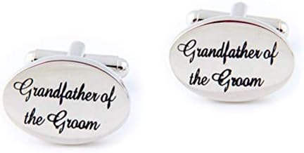 Wedding Cufflinks Engraved Grandfather of The Groom Cuff Links Anniversaty Party Accessories Gift