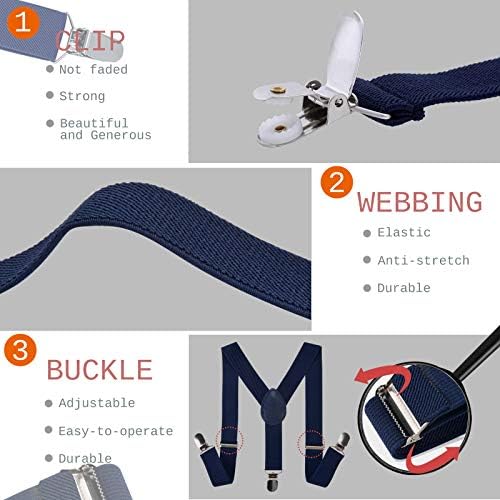 WELROG Baby Boys First Birthday Cake Smash Outfit - Adjustable Bow Tie Braces/Suspenders Bloomers Birthday Hat Sparkle Gold Crown Set