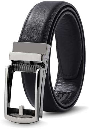 WELROG Kids Leather Ratchet Belt for Boys - Boys Black Belt with Metal Buckle School uniform Belt for Kids Age 6-16 Kids Brown Belt age 9 Childs Belt