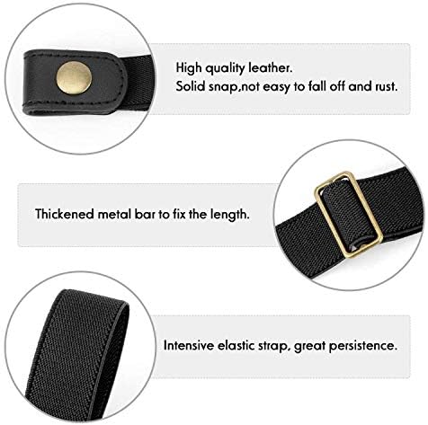 WERFORU Kids Elastic Belts No Buckle Stretch Belt For Boys And Girls Invisible Adjustable Elastic Buckle Free Belt For Jeans Pants