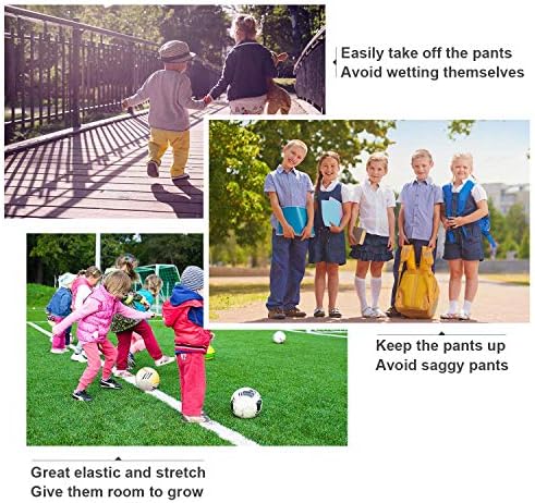 WERFORU Kids Elastic Belts No Buckle Stretch Belt For Boys And Girls Invisible Adjustable Elastic Buckle Free Belt For Jeans Pants