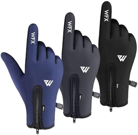 WESTWOOD FOX Cycling Gloves for Kids Thermal Winter Sports gloves for Boy Girl Windproof Anti-Slip Touchscreen Full Finger Gloves Palm Grip for Cycling Running Football Netball outdoor Sports