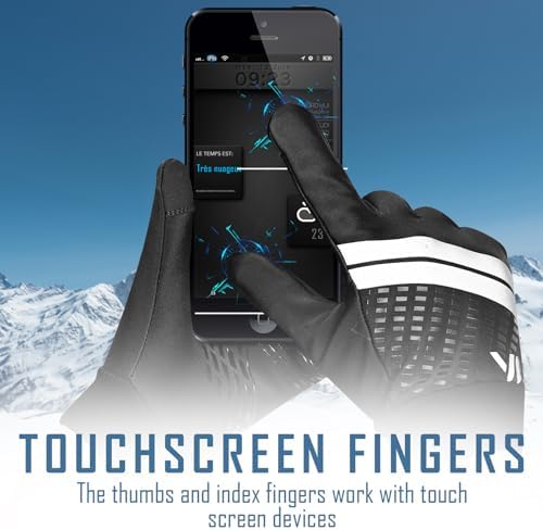 WESTWOOD FOX Waterproof Winter Gloves For Boys And Girls– Windproof Thermal Kids Gloves Anti-Slip Touchscreen Warm Insulated Mittens For Running Cycling Snow Ski & Cold Weather