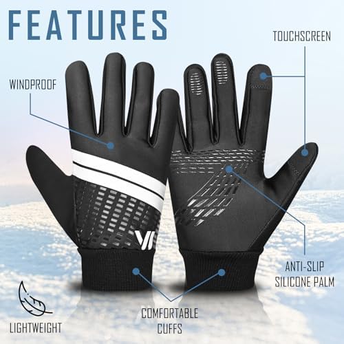 WESTWOOD FOX Waterproof Winter Gloves For Boys And Girls– Windproof Thermal Kids Gloves Anti-Slip Touchscreen Warm Insulated Mittens For Running Cycling Snow Ski & Cold Weather