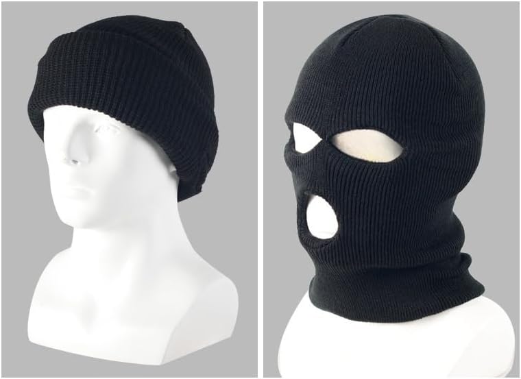 Winter Childrens Warm Face Mask Headgear Skiing Cold-Proof Mask Childrens Three-Hole Two-Hole Knitted Hat
